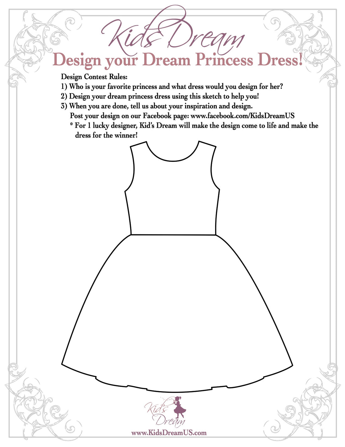 Kid's Dream Dress Design Contest 3/25-Extended to 4/30!