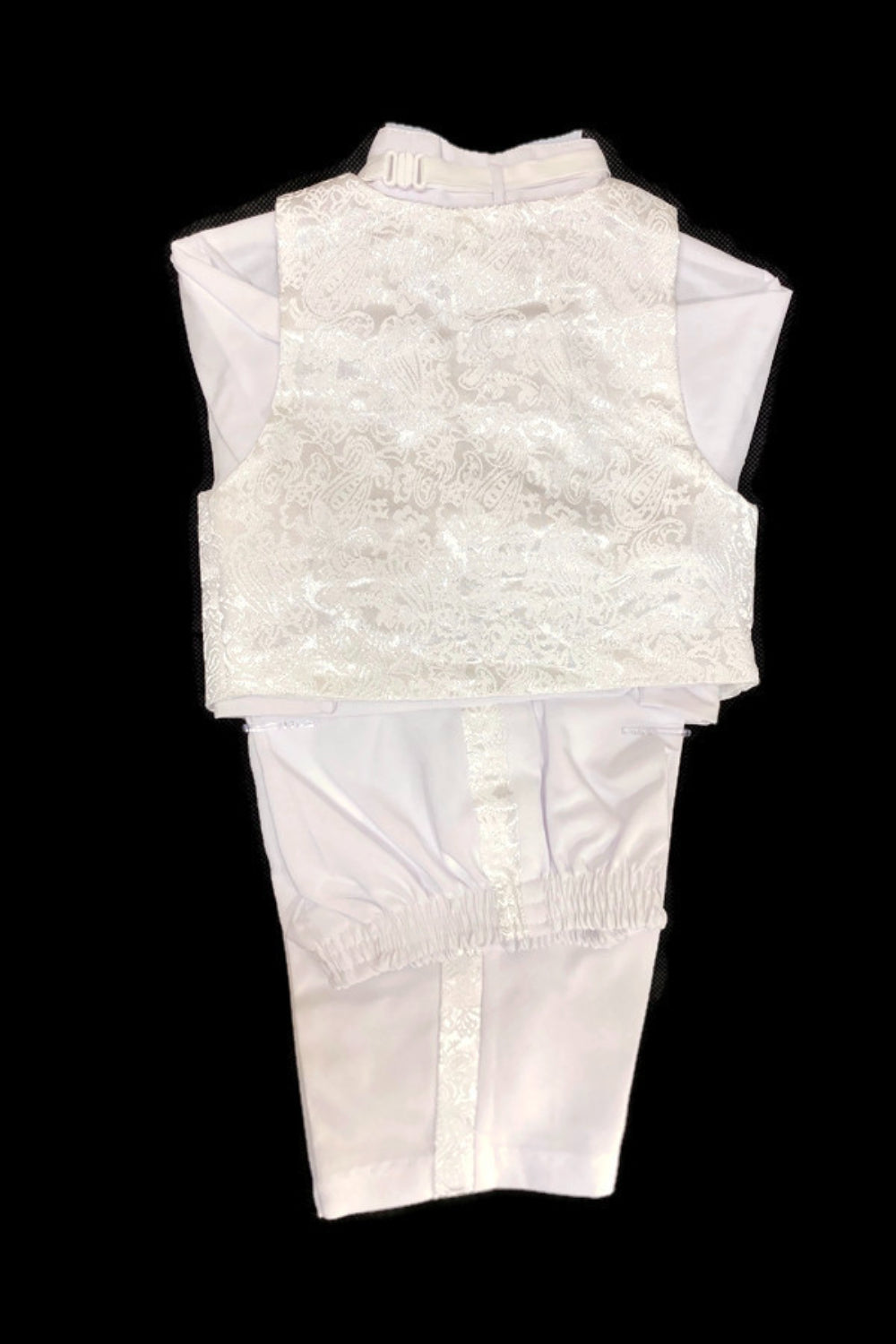 Six-Piece Tailcoat Set with Virgin Mary and Cross Accents for Baby Boys