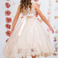 Dress - Vintage Rose Lace Appliqué Illusion Bateau Girls Dress With Plus Sizes