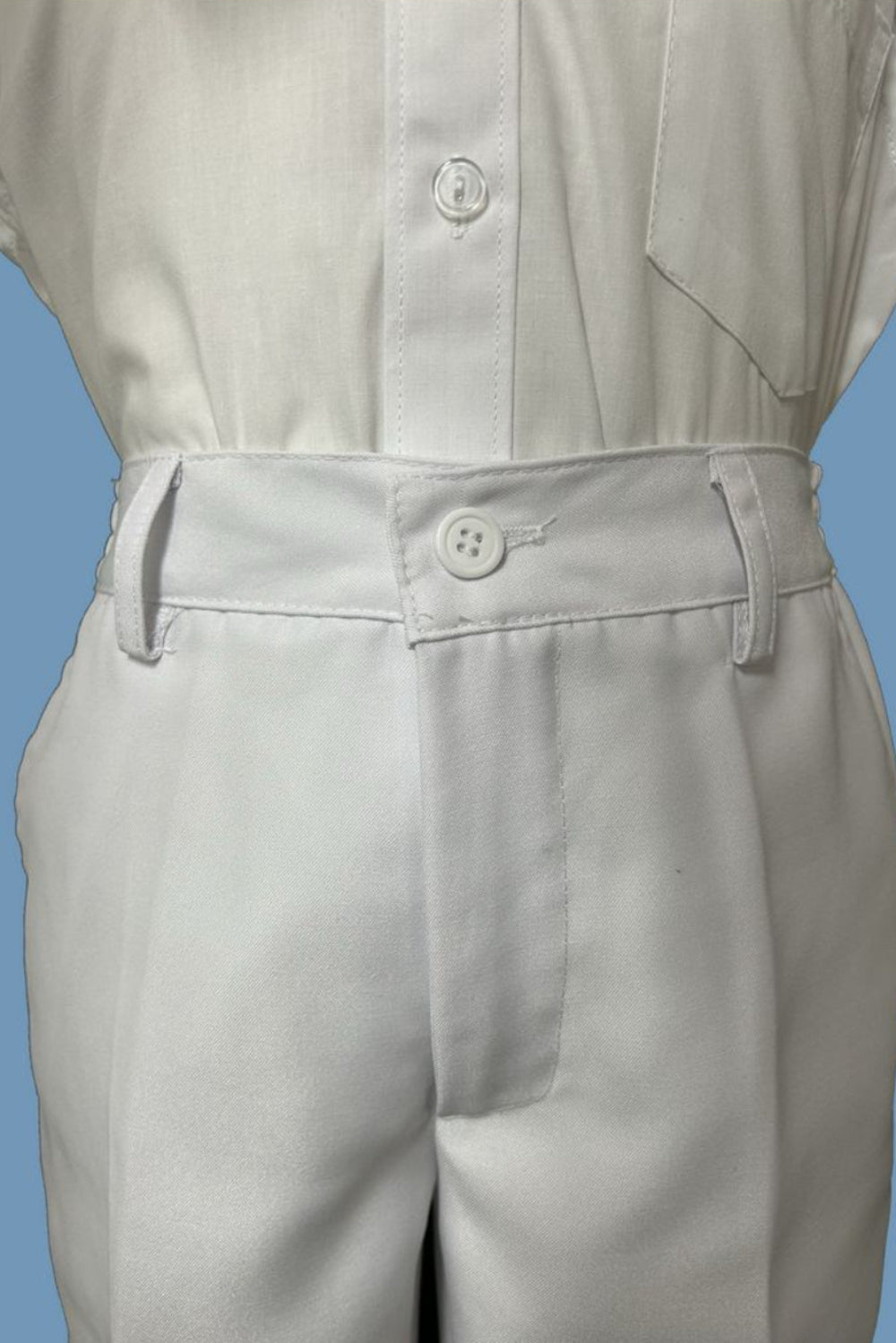 Five-Piece White Slim Fit Suit for Boys