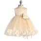 Dress - Blush Satin Flower Petal Baby Dress