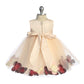 Dress - Blush Satin Flower Petal Baby Dress