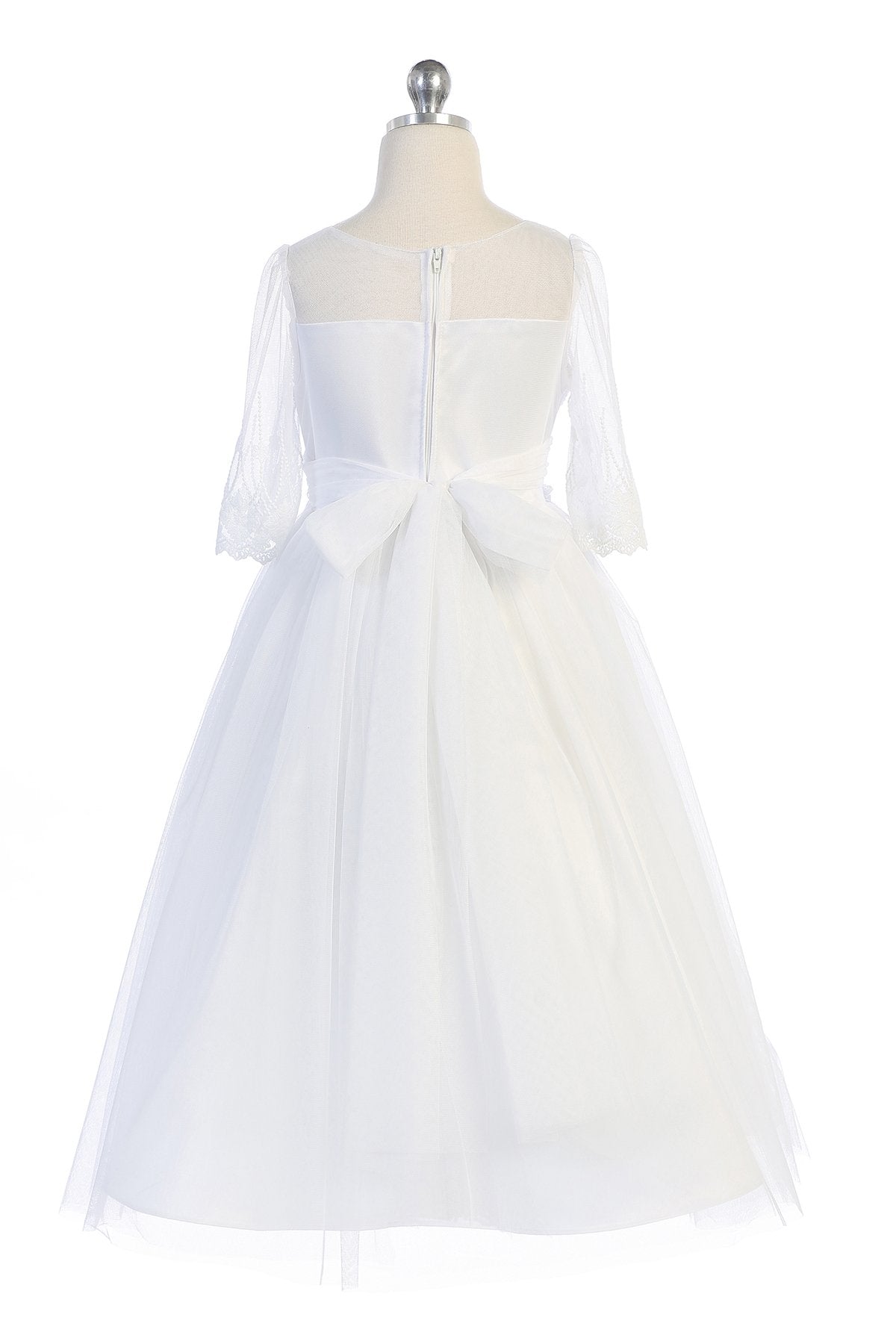 Dress - Embroidery Mesh Half Sleeve Dress