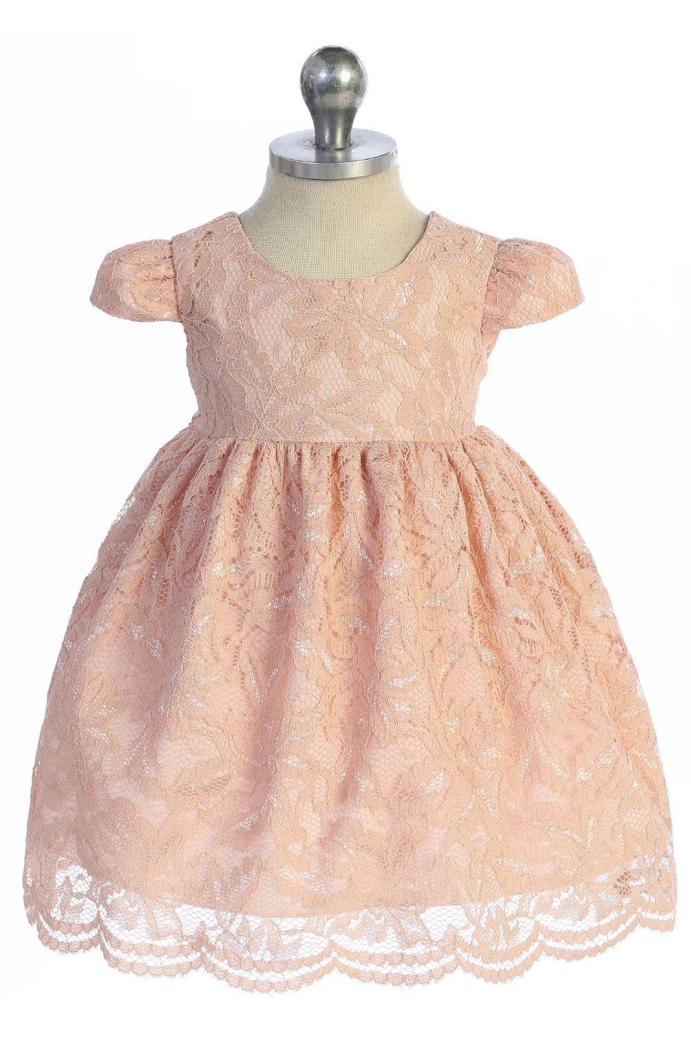 Dress - Lace V Back Bow Baby Dress