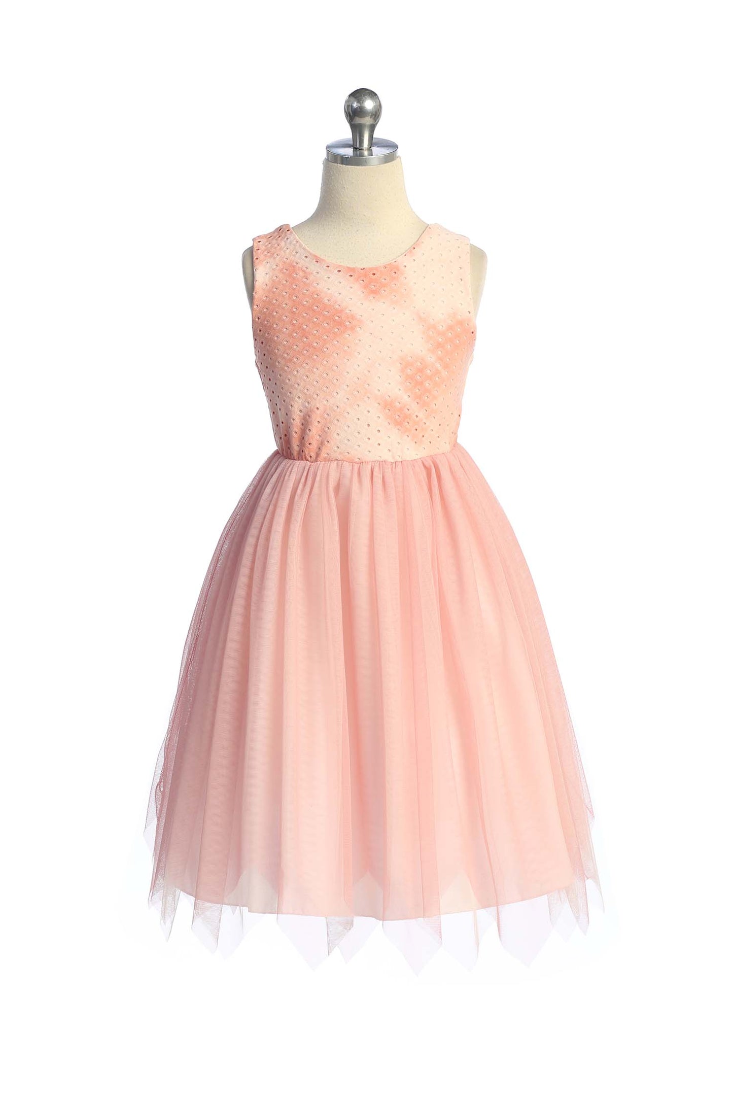 Dress - Ombre Eyelet Stretch Mesh Dress