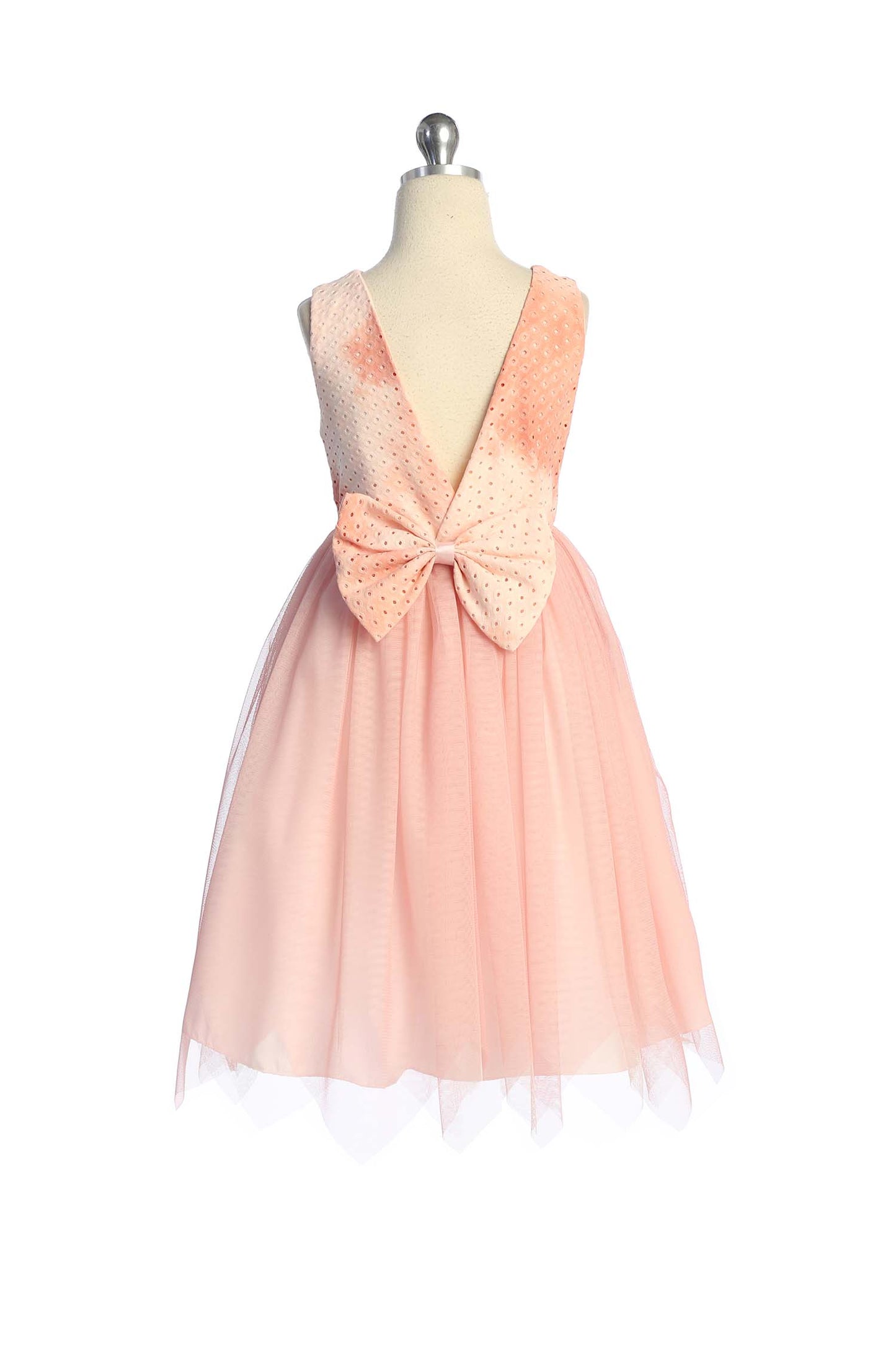 Dress - Ombre Eyelet Stretch Mesh Dress