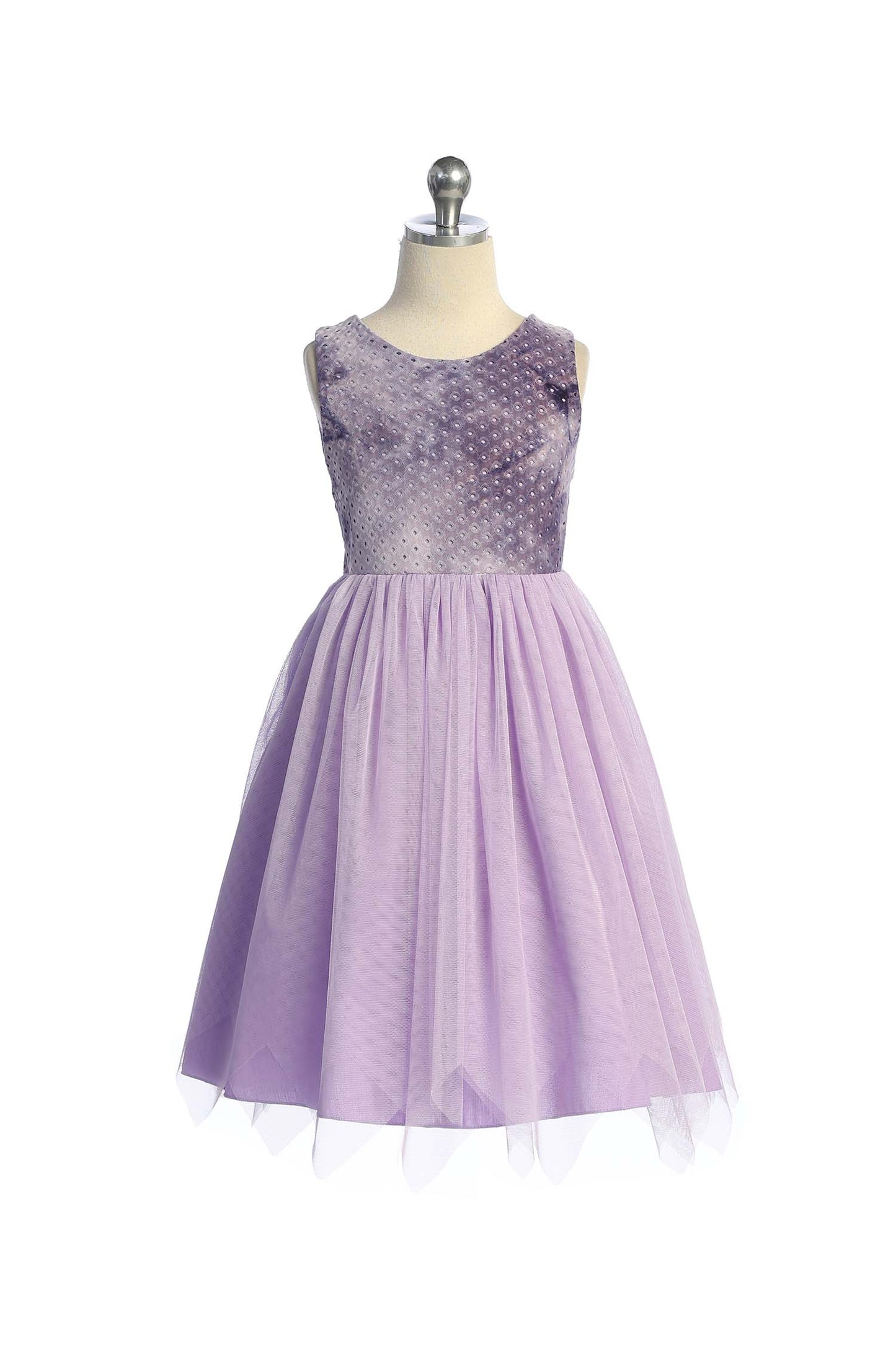Dress - Ombre Eyelet Stretch Mesh Dress