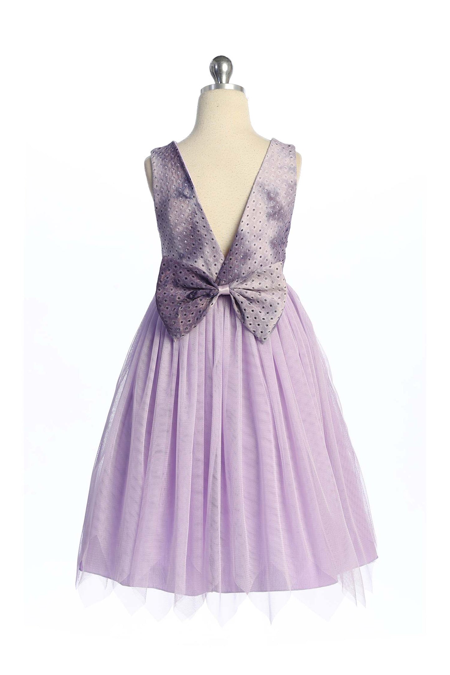 Dress - Ombre Eyelet Stretch Mesh Dress