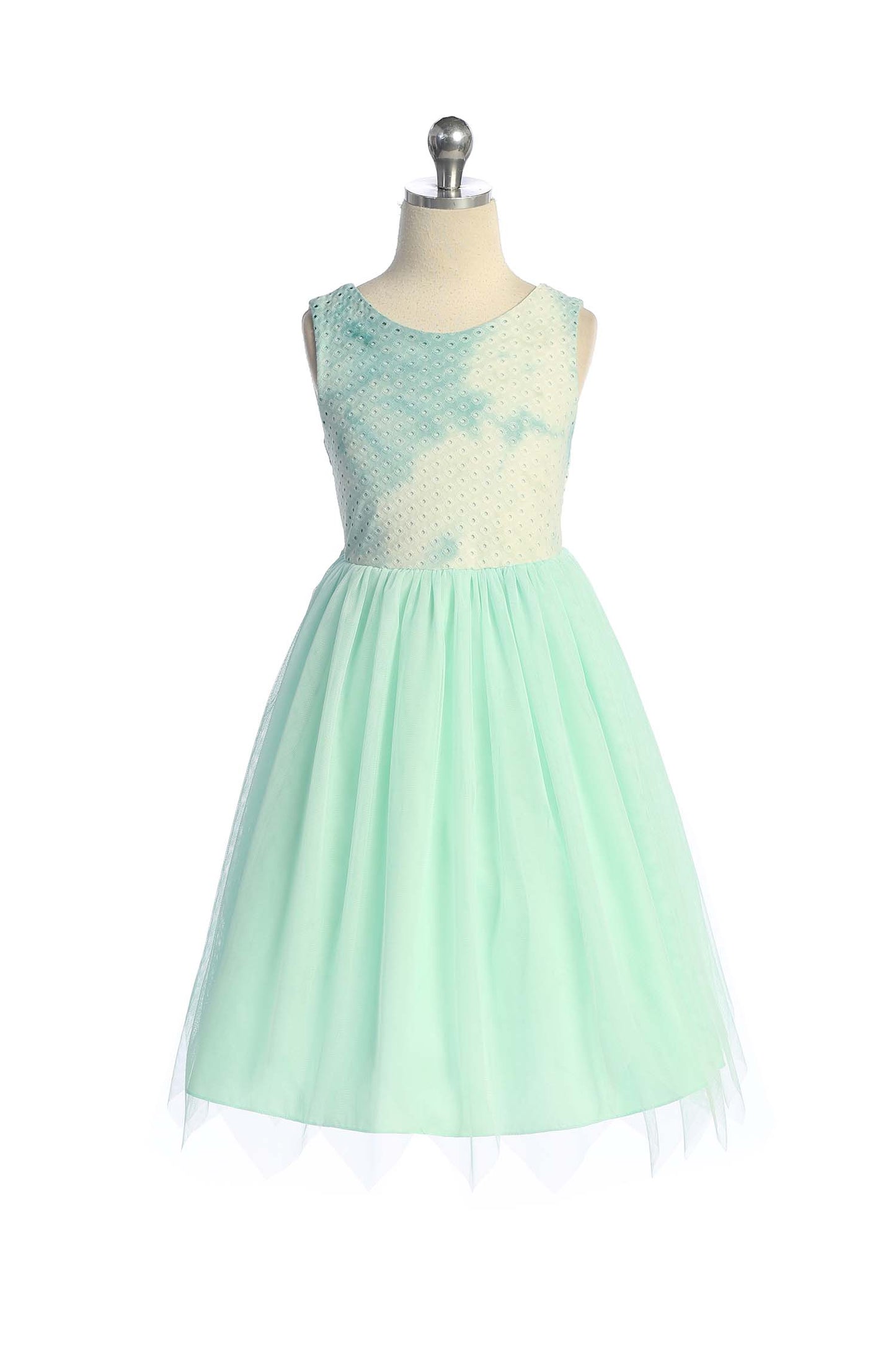 Dress - Ombre Eyelet Stretch Mesh Dress