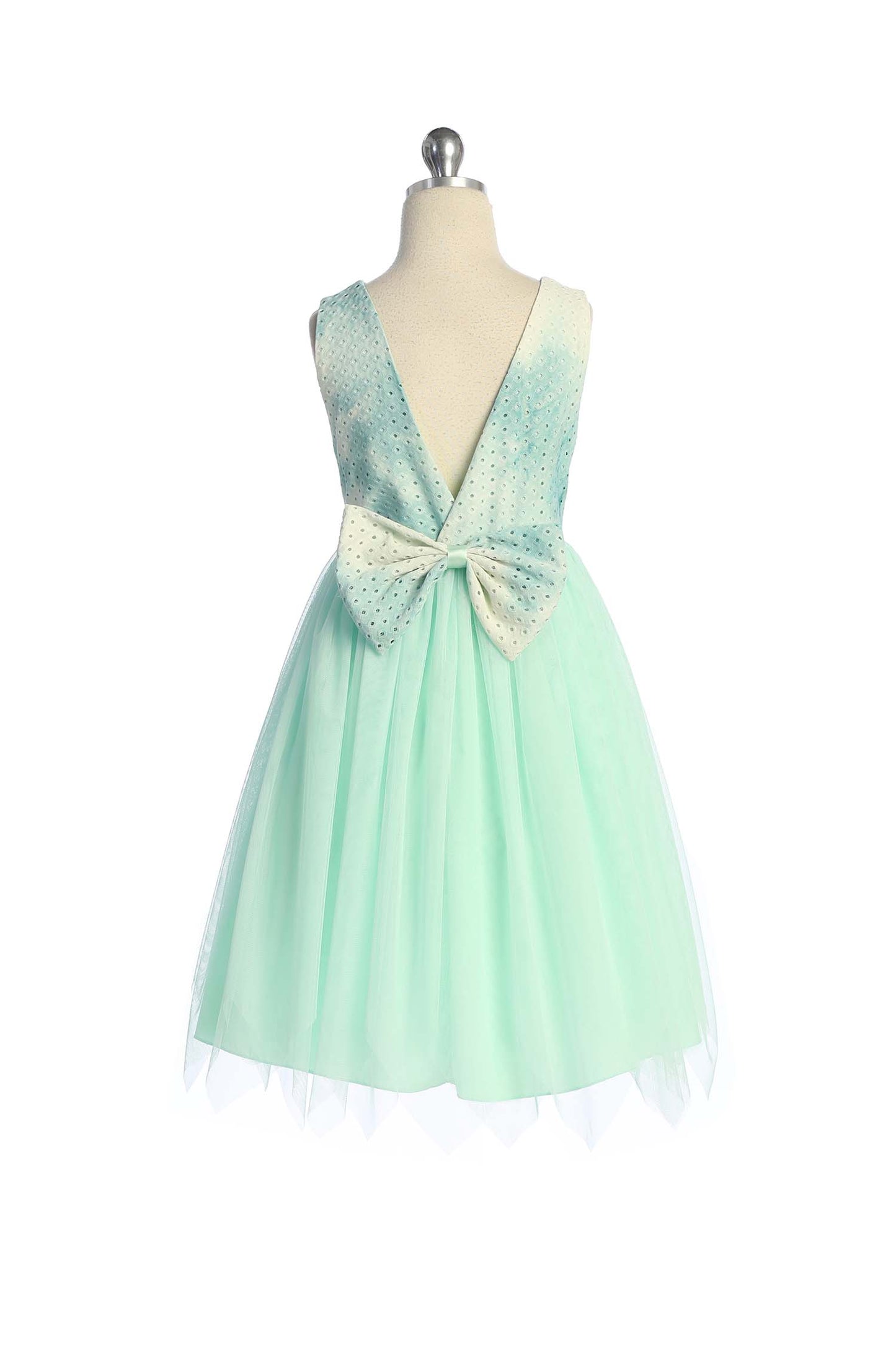 Dress - Ombre Eyelet Stretch Mesh Dress