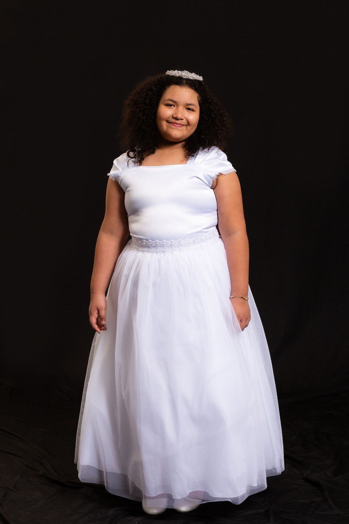 Pleated Cap Sleeve Long Dress 16 / Ivory Pleated Cap Sleeve Long Dress 16 / Ivory