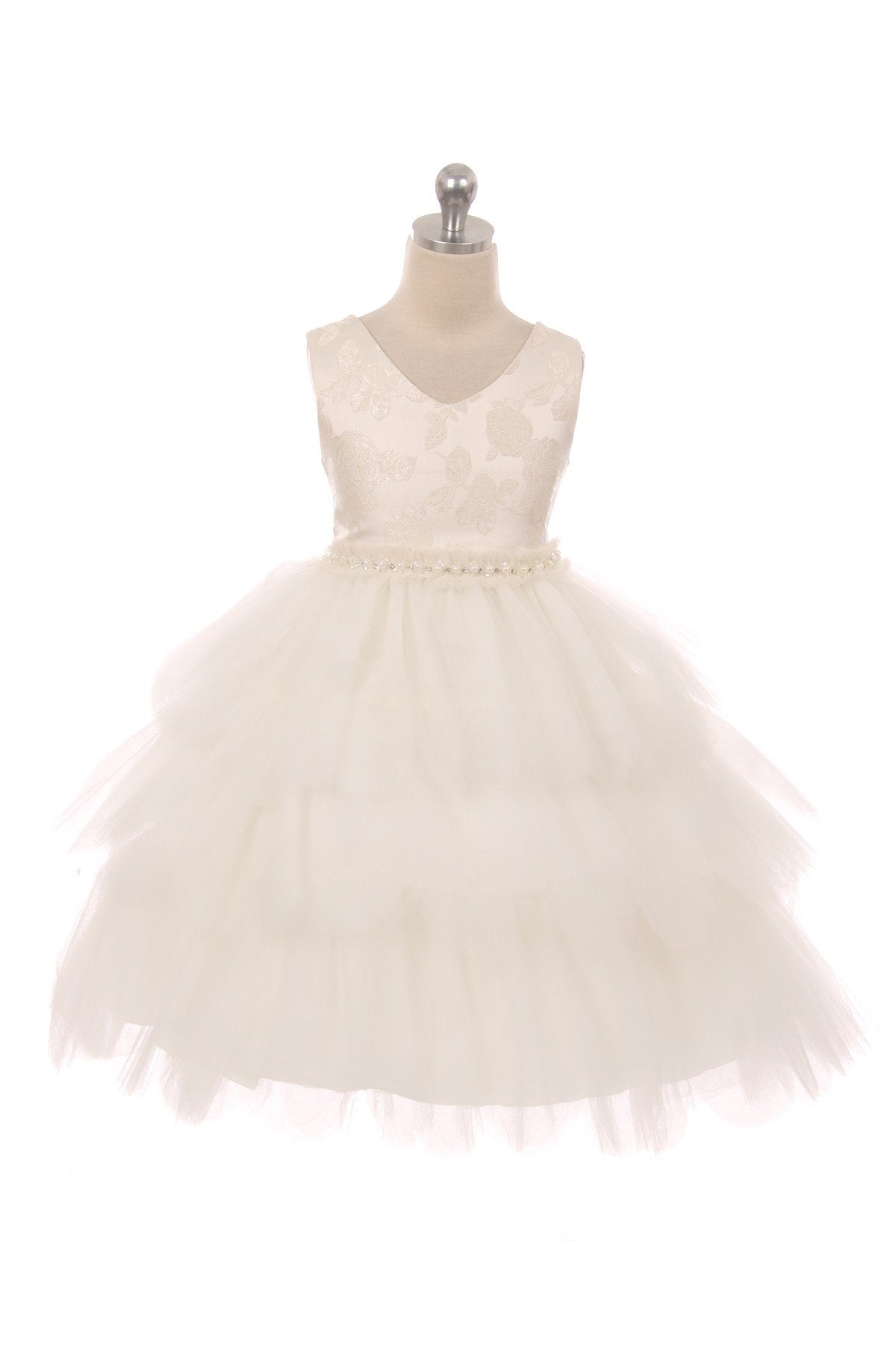 Dress - Rose Brocade 10 Layer Illusion Dress