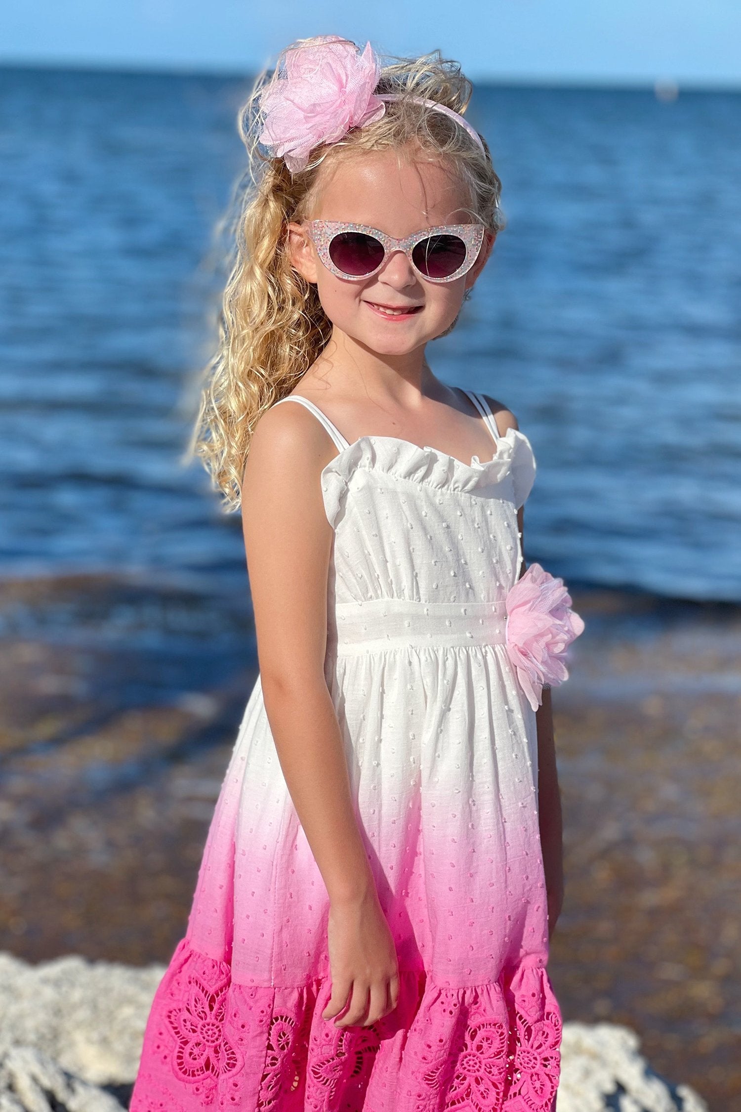 Girls clearance ombre dress