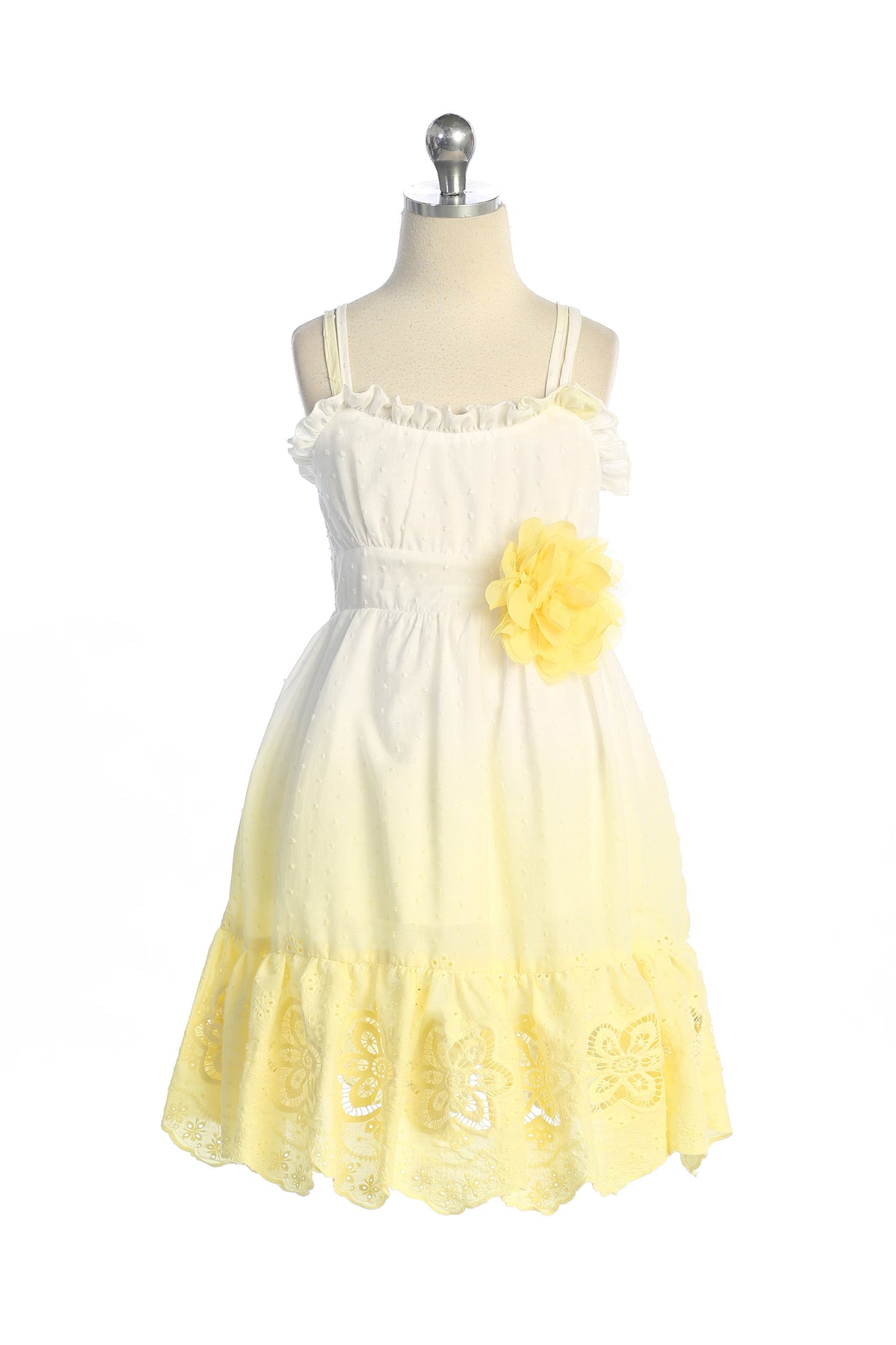 Dress - Ruffle Ombre Cotton Dress