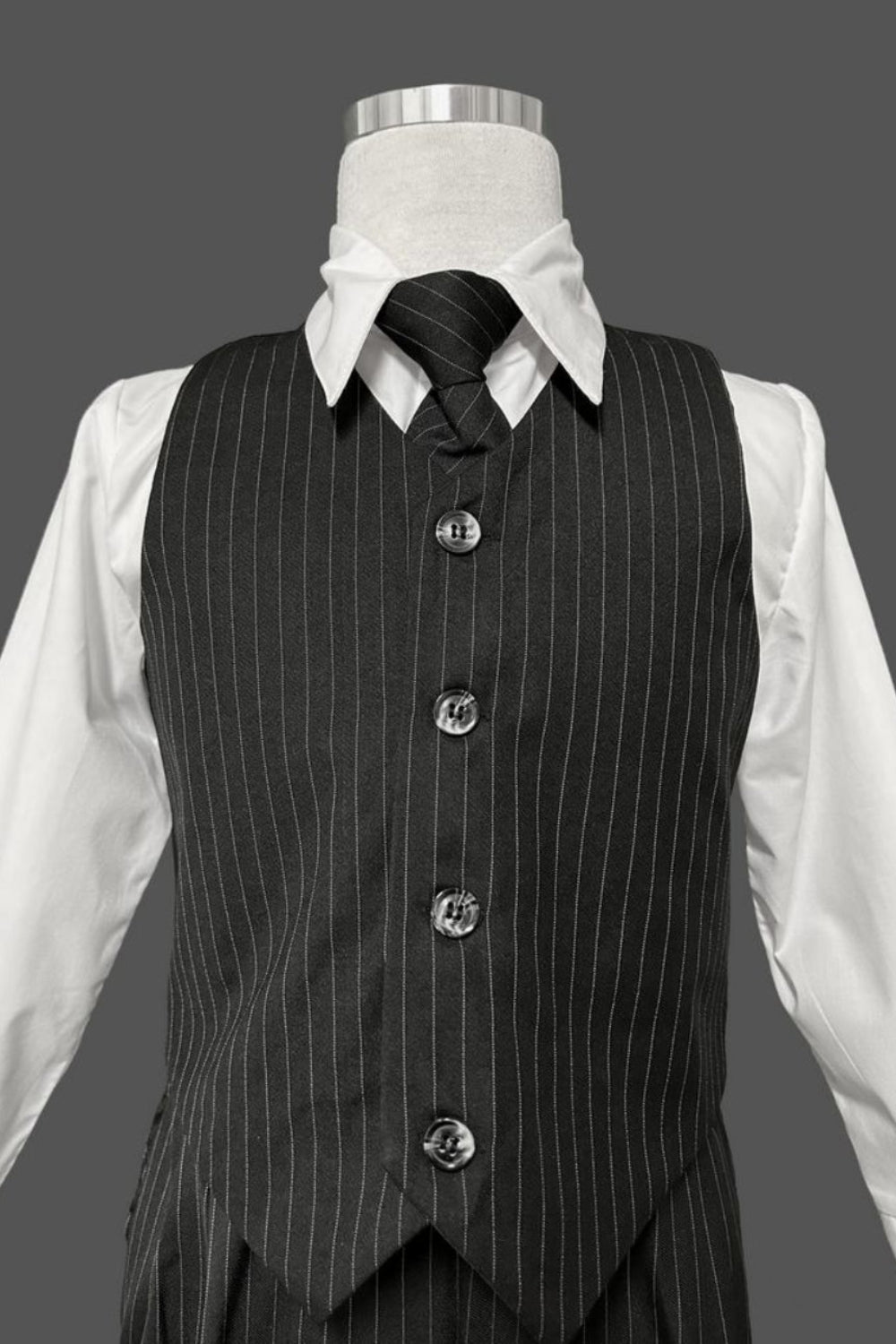 Five-Piece Regular Fit Suit with Striped Pattern for Boys