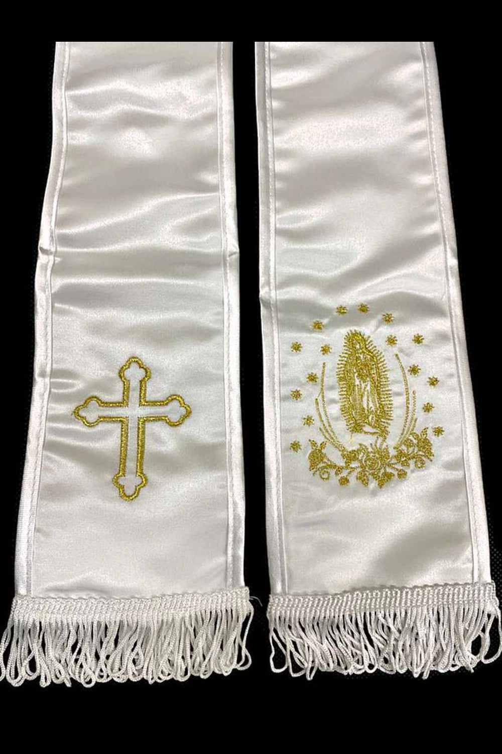 Six-Piece Tailcoat Set with Virgin Mary and Cross Accents for Boys