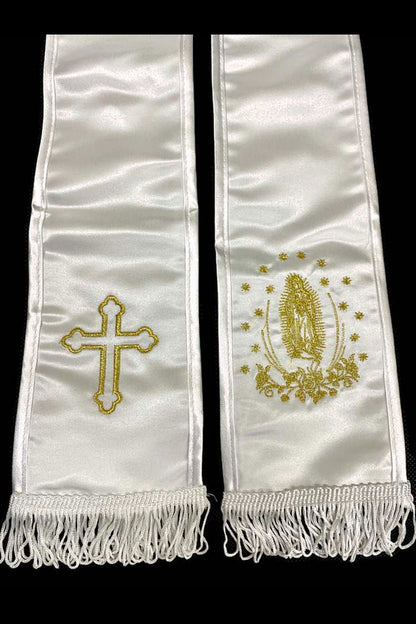 Six-Piece Tailcoat Set with Virgin Mary and Cross Accents for Boys