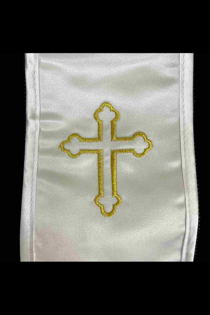 Six-Piece Tailcoat Set with Virgin Mary and Cross Accents for Boys