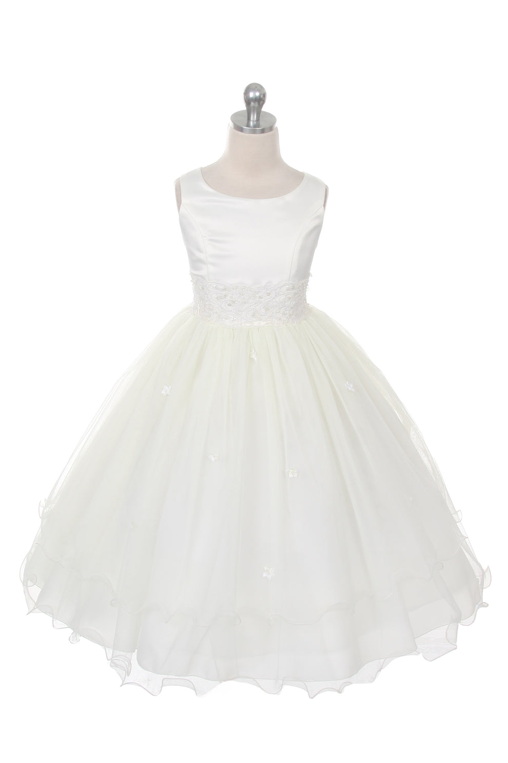 Stretch Lace Tulle Girl Party Dress Plus Size by AS420+ Kids Dream - Girl Formal Dresses main image 1