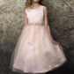 Zoey Satin & Tulle Girls Dress with Crystal Belt and Plus Size