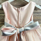 Rossybell Satin & Tulle Baby Dress with Satin Sash & Flower