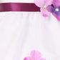 Shantung Poly Silk Baby Dress Decorated with Flower Petals