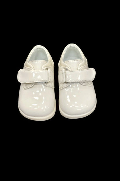 Faux Patent Leather Dress Shoes with Velcro Closure for Boys