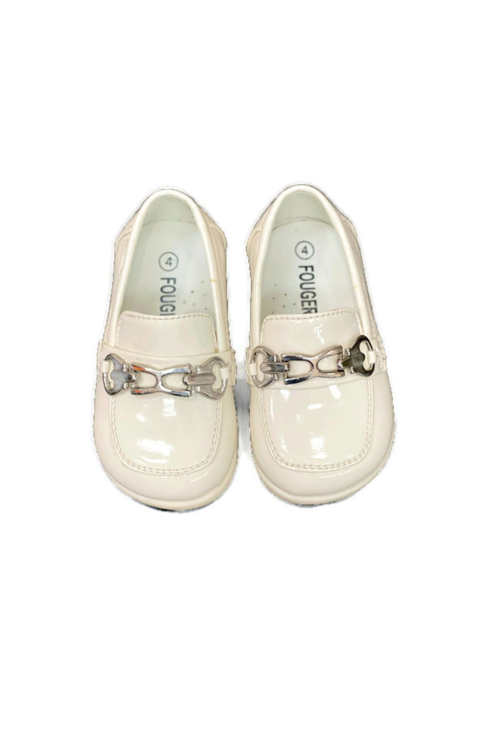 Faux Patent Leather Loafers with Horsebit Detail for Boys