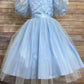 Dress - Vivian Sequin & Tulle Girls Dress With Organza Bubble Sleeves