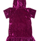Dress - Velvet Hoodie Ruffle Girls Dress