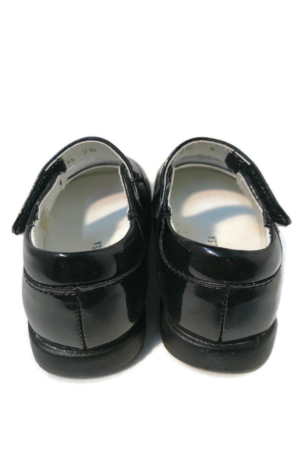 Unisex Faux Patent Leather Mary Jane Shoes with Velcro Closure