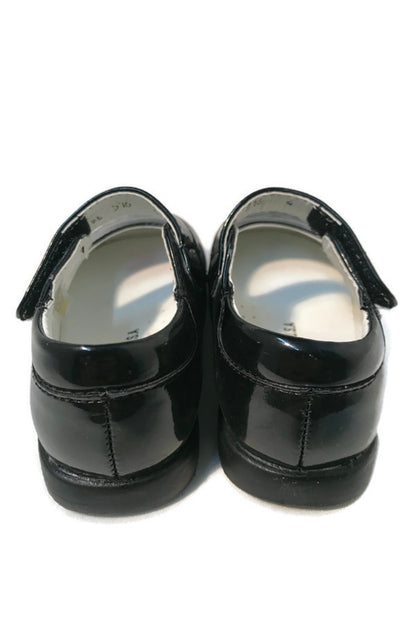 Unisex Faux Patent Leather Mary Jane Shoes with Velcro Closure