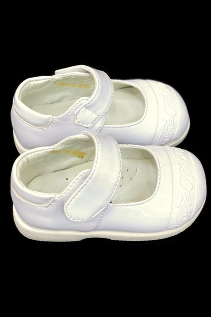 Unisex Faux Patent Leather Mary Jane Shoes with Velcro Closure