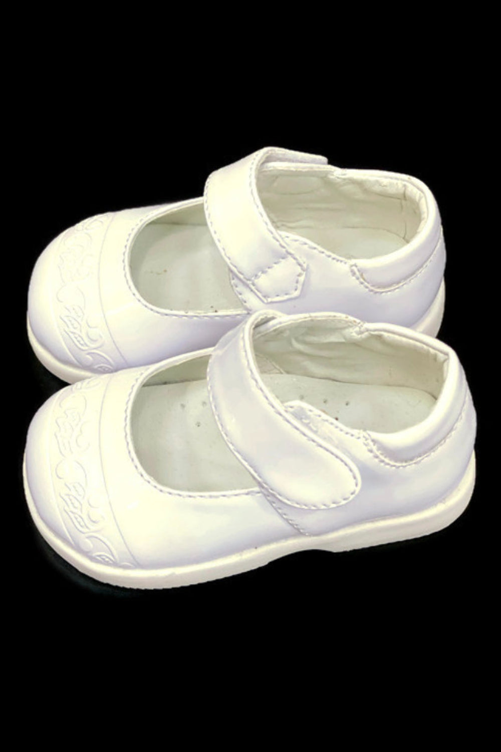 Unisex Faux Patent Leather Mary Jane Shoes with Velcro Closure