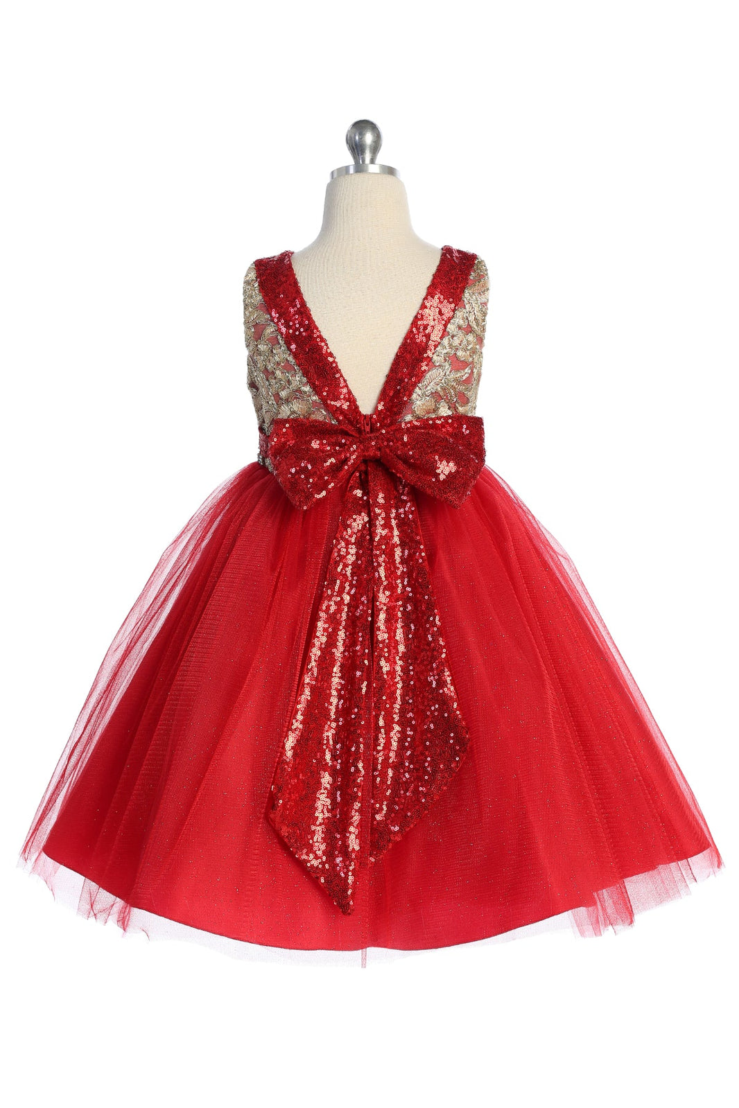 Baby Lace V Back Bow Flower Dress - AS532-E Kids Dream
