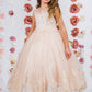 Dress - Vintage Rose Lace Appliqué Illusion Bateau Girls Dress With Plus Sizes