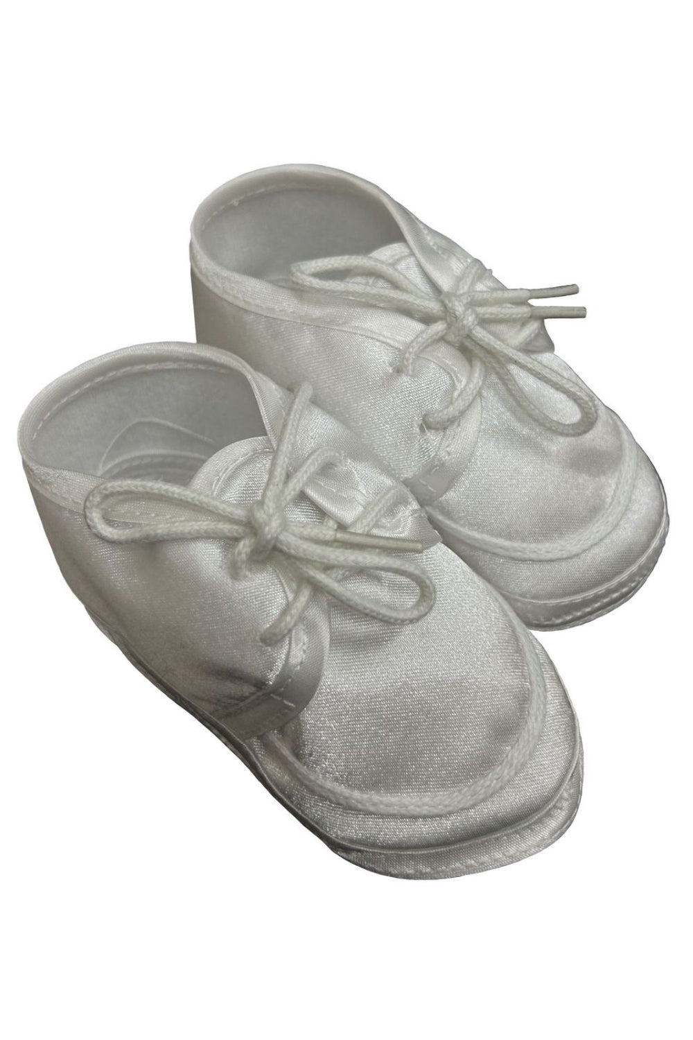 Soft-Soled White Baptism Shoes for Baby Boys