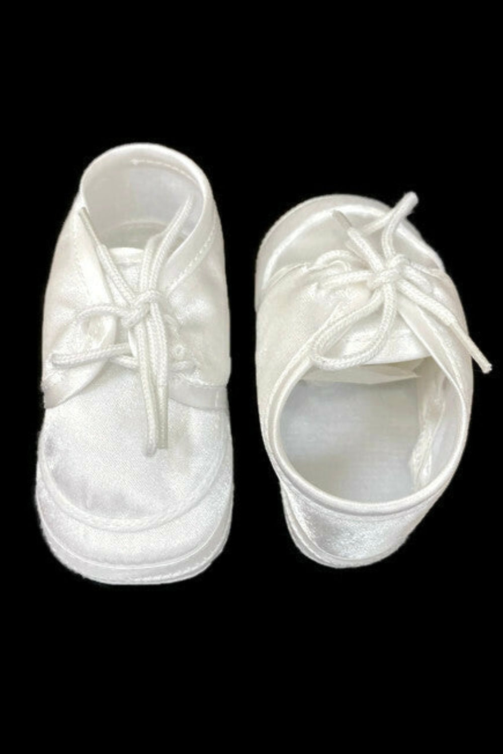Soft-Soled White Baptism Shoes for Baby Boys