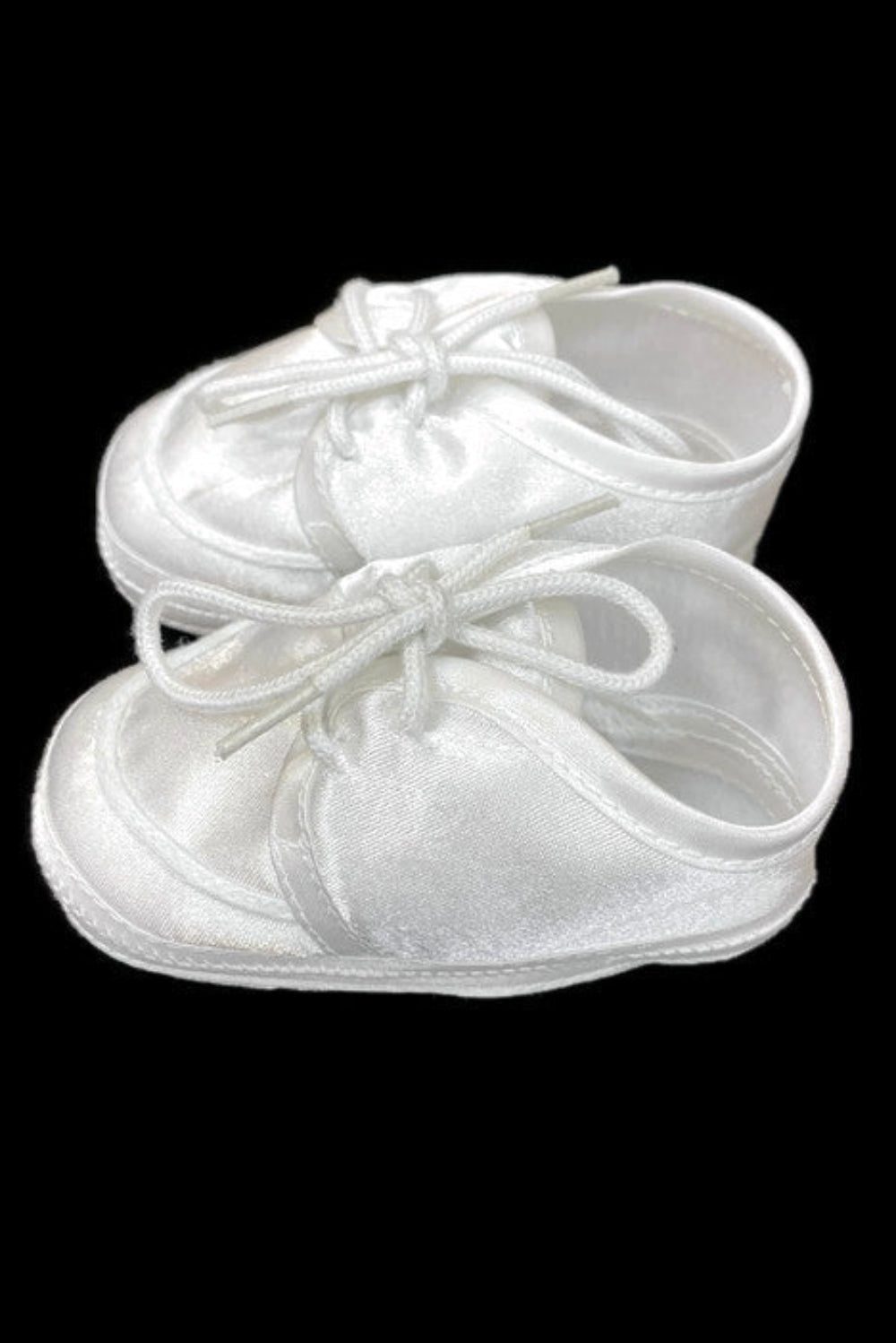 Soft-Soled White Baptism Shoes for Baby Boys
