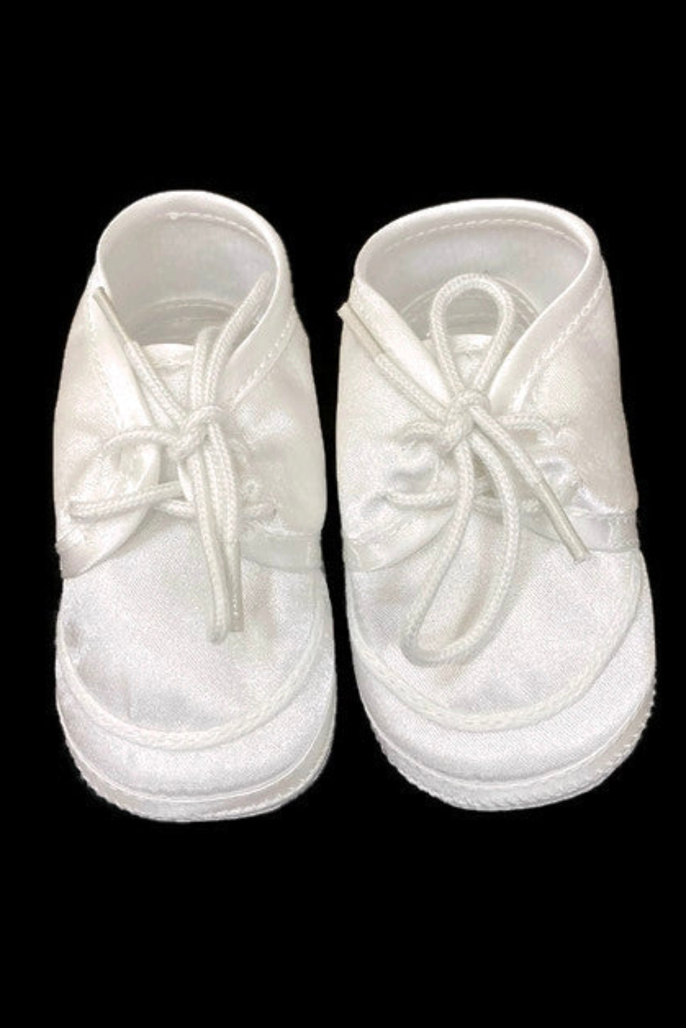 Soft-Soled White Baptism Shoes for Baby Boys