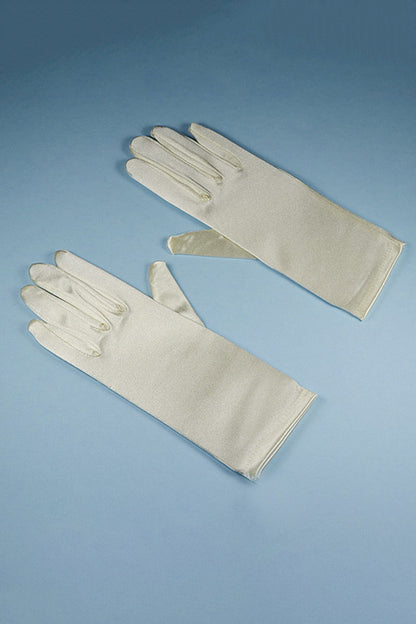 Satin Wrist-Length Gloves for Children