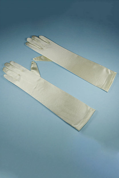 Satin Elbow-Length Gloves for Girls