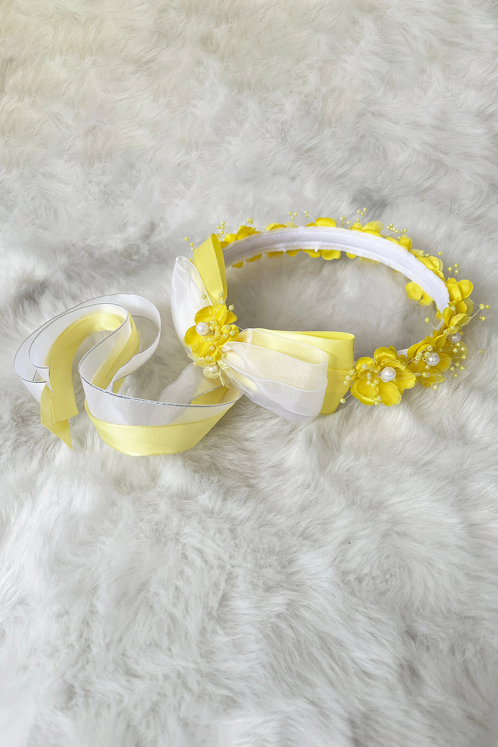 Flower Crown with Gems & Ribbons