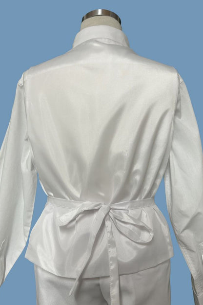 Five-Piece White Slim Fit Suit for Boys