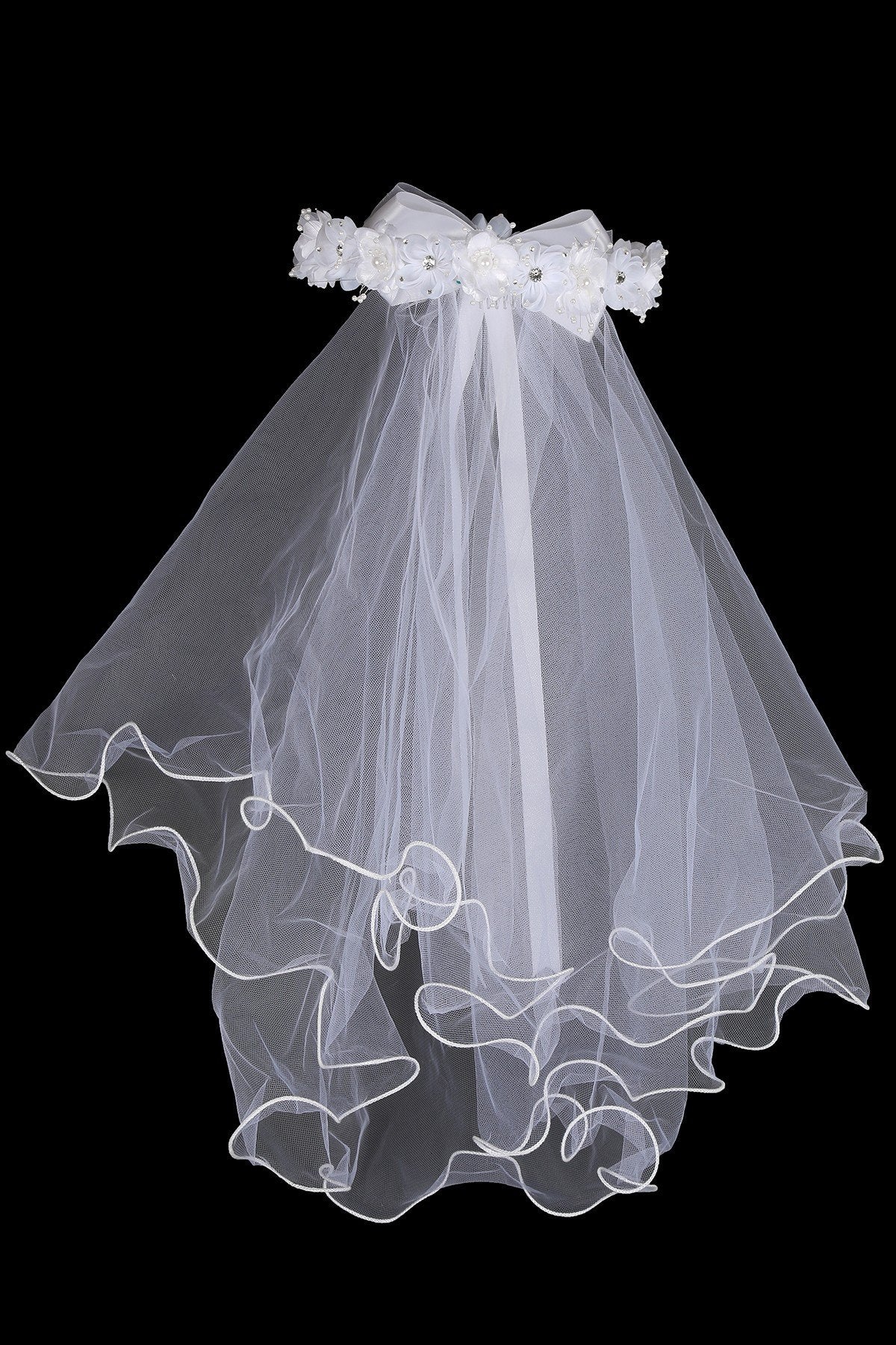 Scattered rhinestone bridal veil - Scattered stardust veil - Style #967