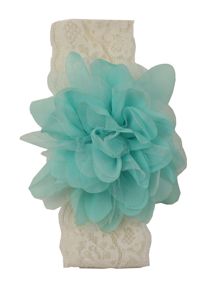 Accessories - Lace Elastic Mesh Flower Headband