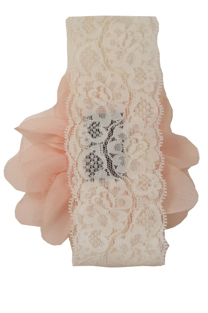 Accessories - Lace Elastic Mesh Flower Headband