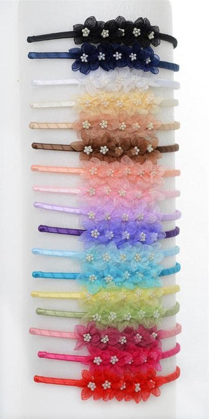 Accessories - Organza With Pearls Headband