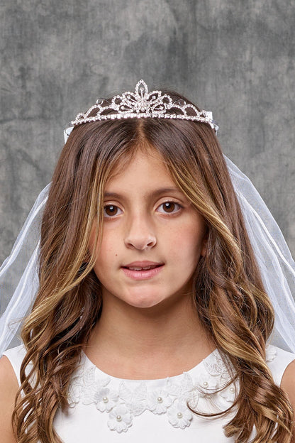 Crystal Stone Crown with Veil – Kid's Dream