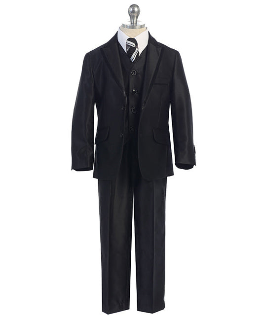 Black Suit Set (Jacket, Vest, & Pants Only)